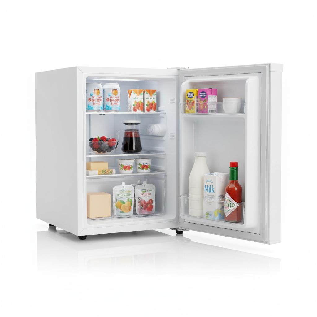 Compact Mini Fridge Open Door