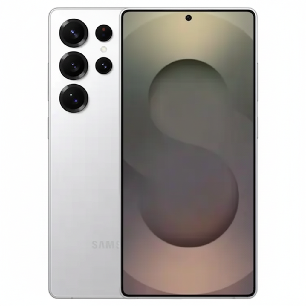 Front hero shot - titanium silver S25 Ultra