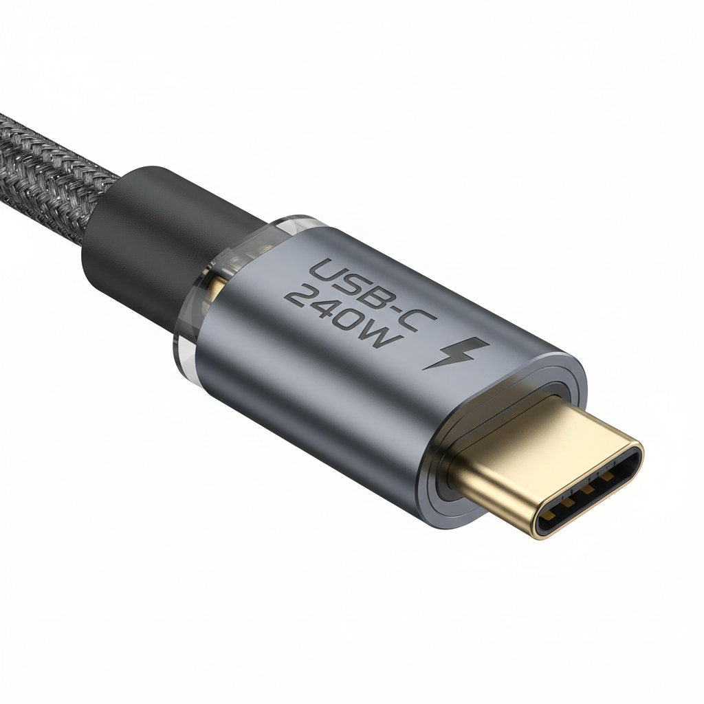 USB-C cable connector detail