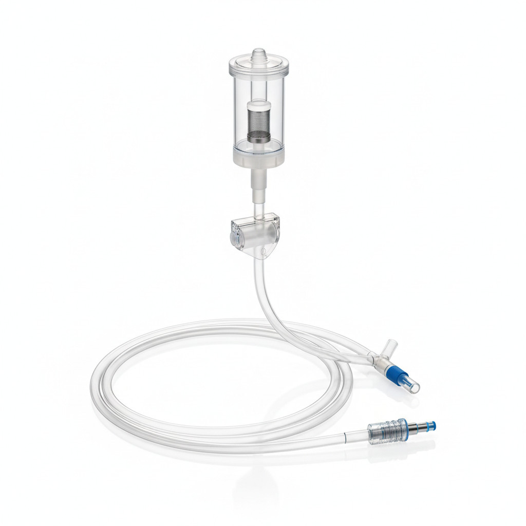 IV administration set hero shot