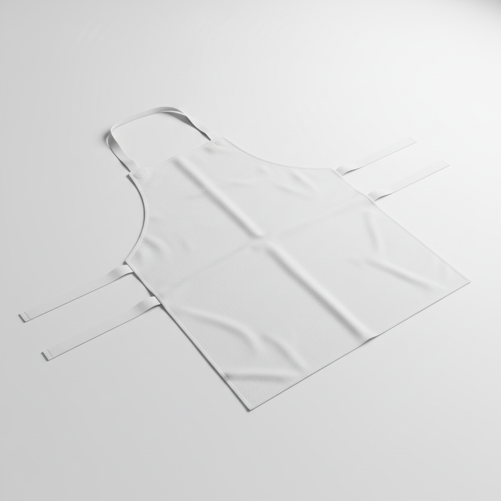 Surgical apron 45 degree angle view
