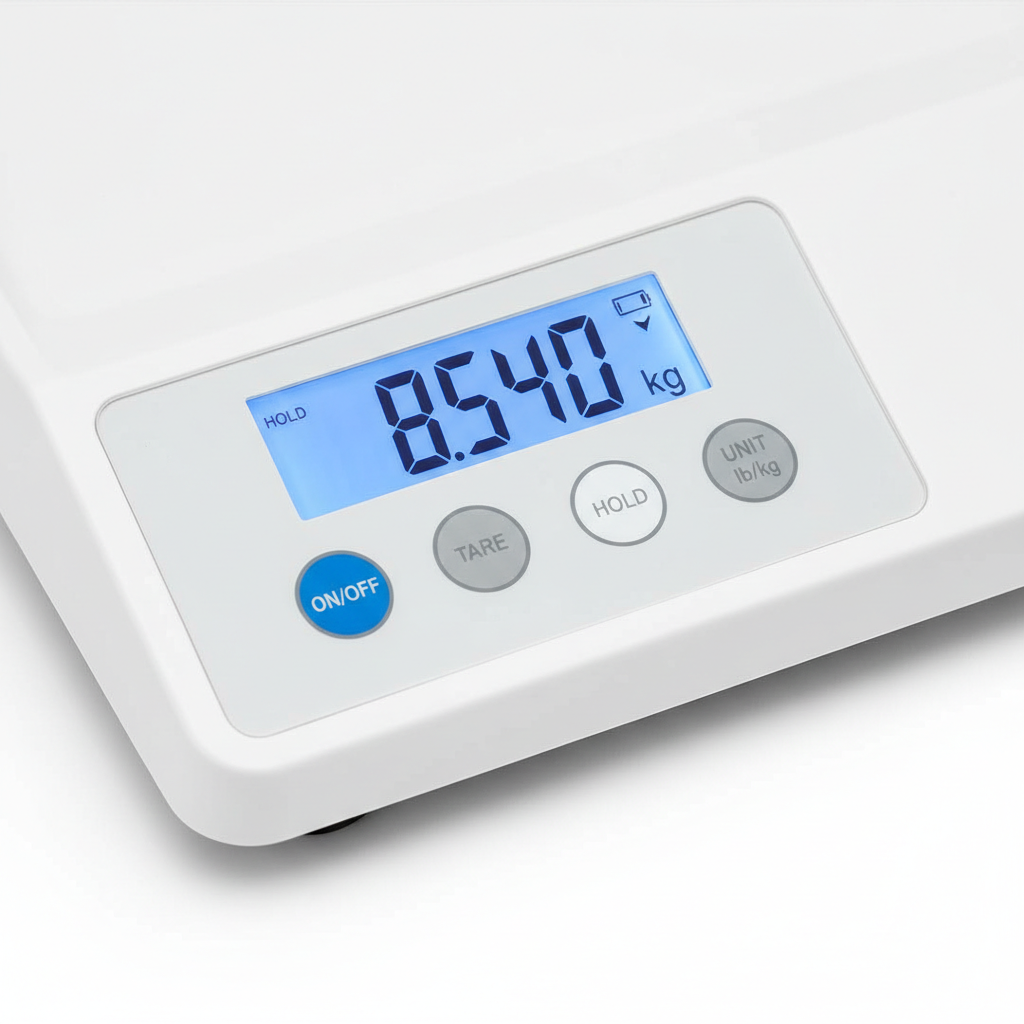 Infant scale display close-up