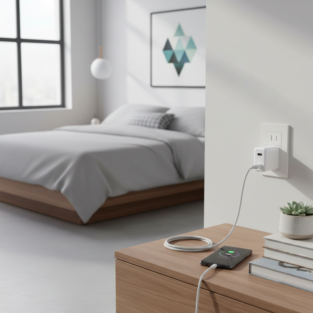 Samsung 45W Adapter - Lifestyle Bedroom