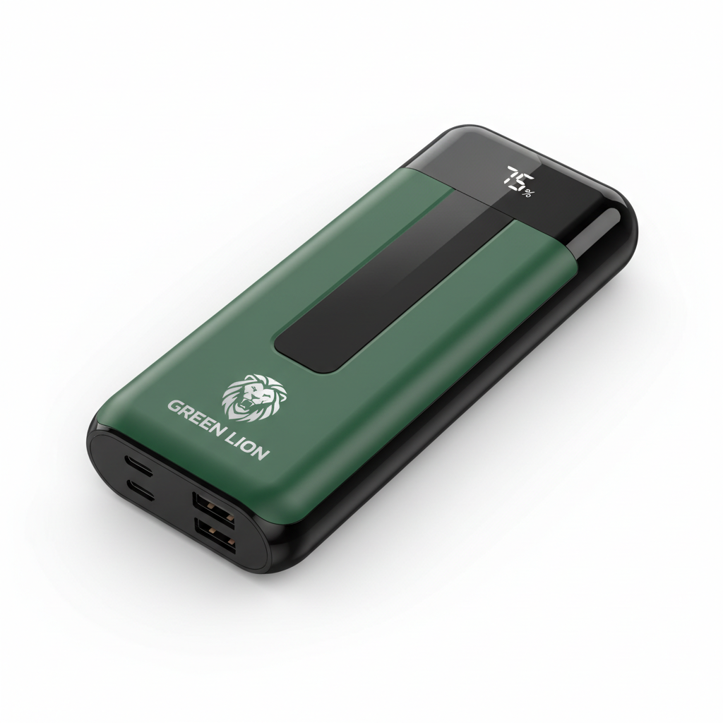 Green Lion power bank product shot