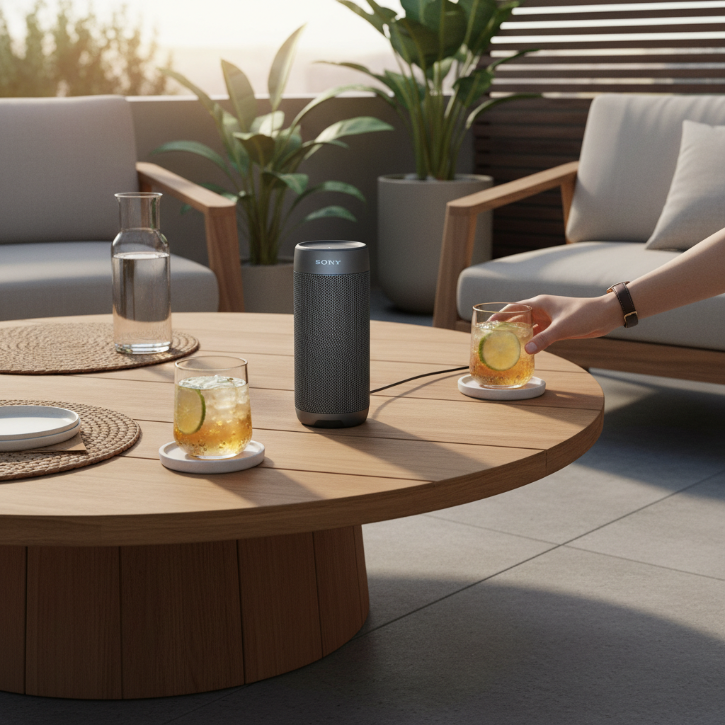 Sony Speaker - Lifestyle Outdoor Patio